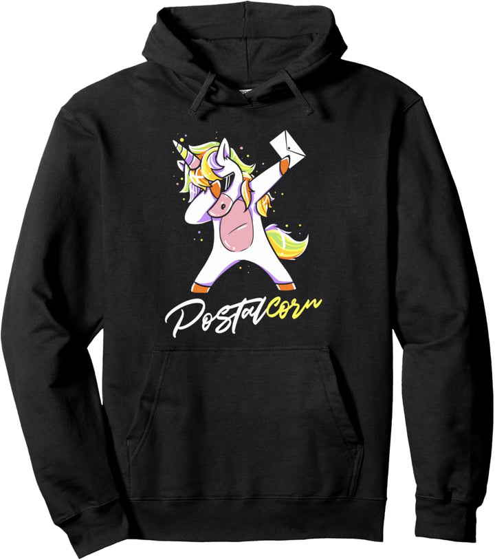 Briefträgerin Postbotin lustiges Postalcorn Einhorn Geschenk Pullover Hoodie