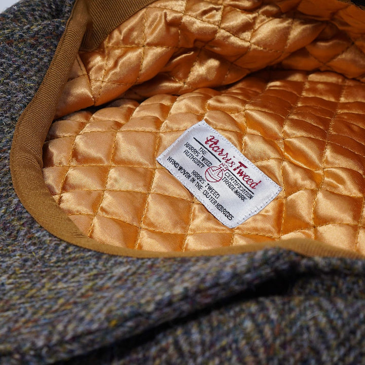 Borges & Scott Lomond Schirmmütze Newsboy – Schiebermütze aus 100% handgewebter Wolle - Harris Tweed