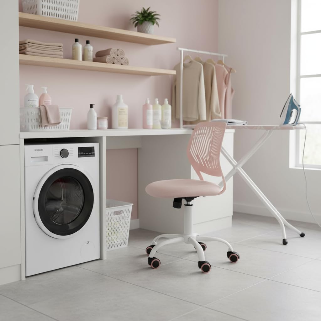 FurnitureR Bügelhocker ergonomisch, höhenverstellbar, ohne Armlehnen, Netzrückenlehne, Sitzfläche 38