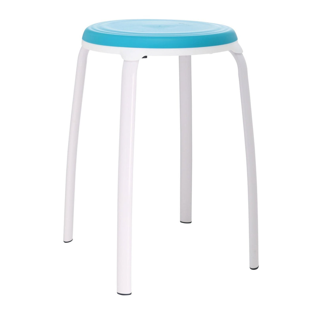 axentia Badhocker Farbe wählbar Hocker Ø30x47cm Sitzhocker Kunststoff Duschhocker 110kg, Farbe:türki