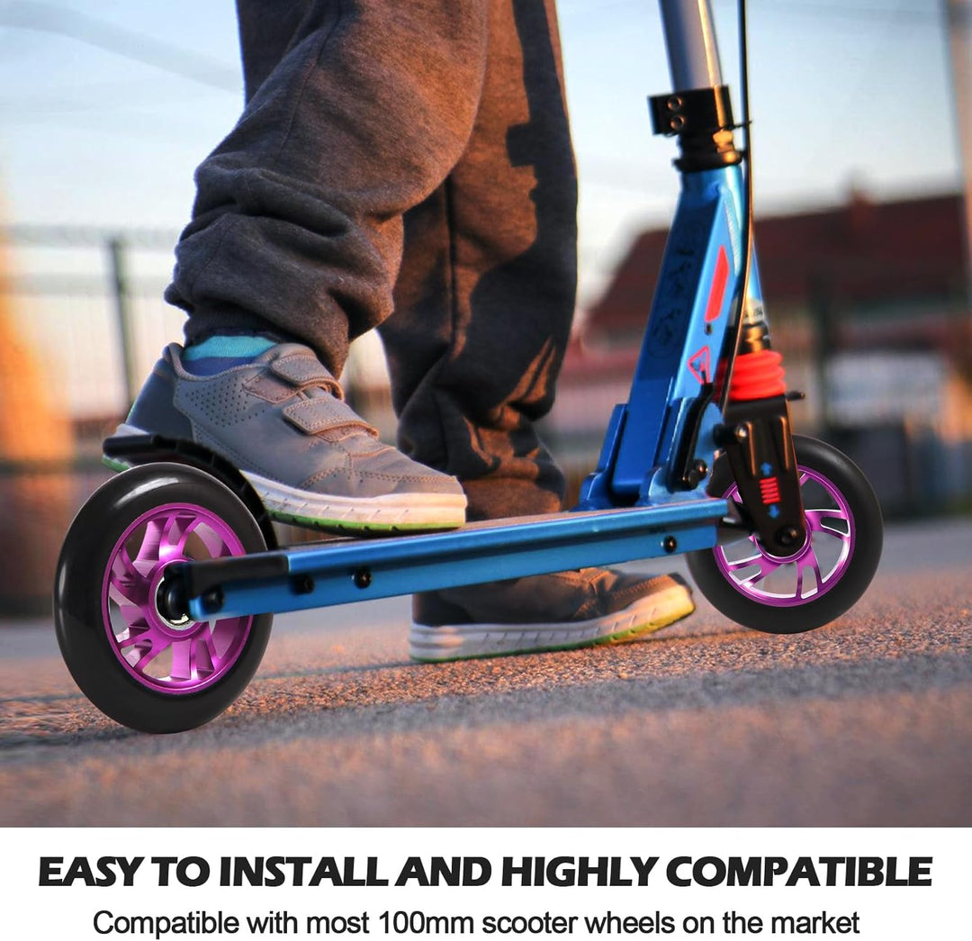 ScooterZ Rollen,2 Stück 120MM Scooter Inliner Räder Mit ABEC-9 Kugellager,Scooter Ersatzräder Für Wi