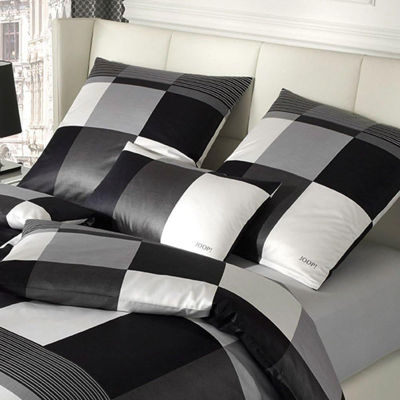 Joop! Bettwäsche Plaza Squares 4051 schwarz-weiss - 0 80x80 cm - 135x200 cm 80x80 cm - 135x200 cm Sc