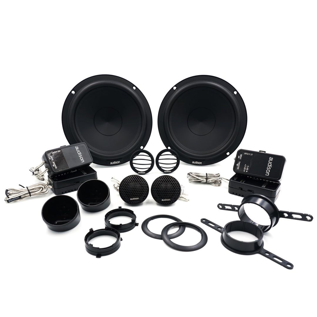 Audison APK 165P – 2-Wege-System mit AP 6.5P Woofer 165 mm, AP 1P Hochtöner 25 mm und Passivweiche,