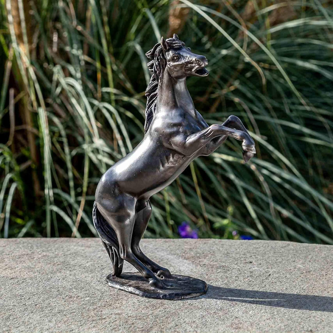 IDYL Bronze-Skulptur EIN Sich aufbaeumendes Pferd | 24x7x19 cm | Tierfigur aus Bronze handgefertigt