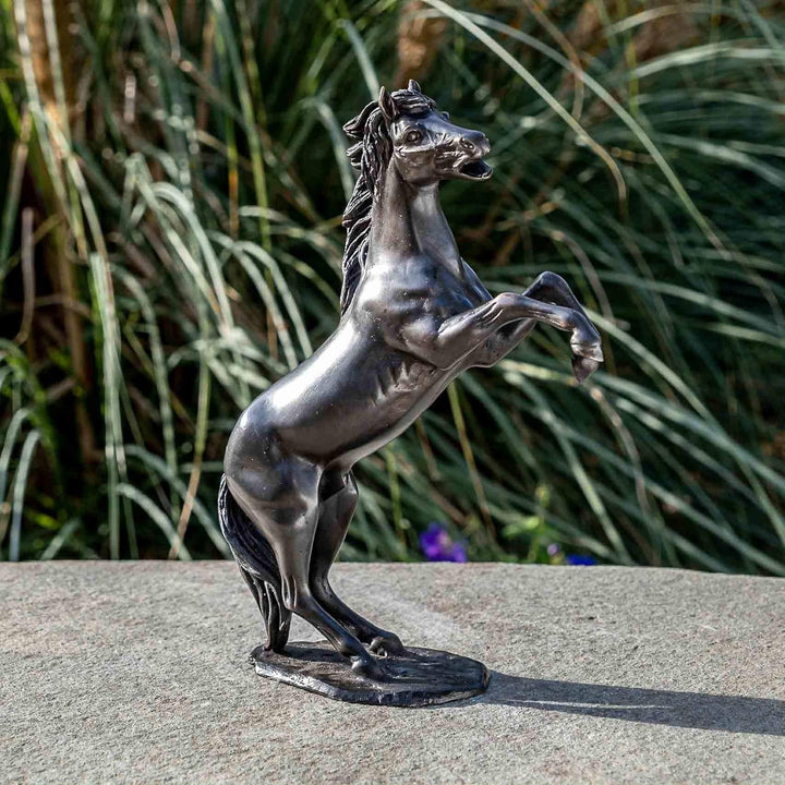 IDYL Bronze-Skulptur EIN Sich aufbaeumendes Pferd | 24x7x19 cm | Tierfigur aus Bronze handgefertigt