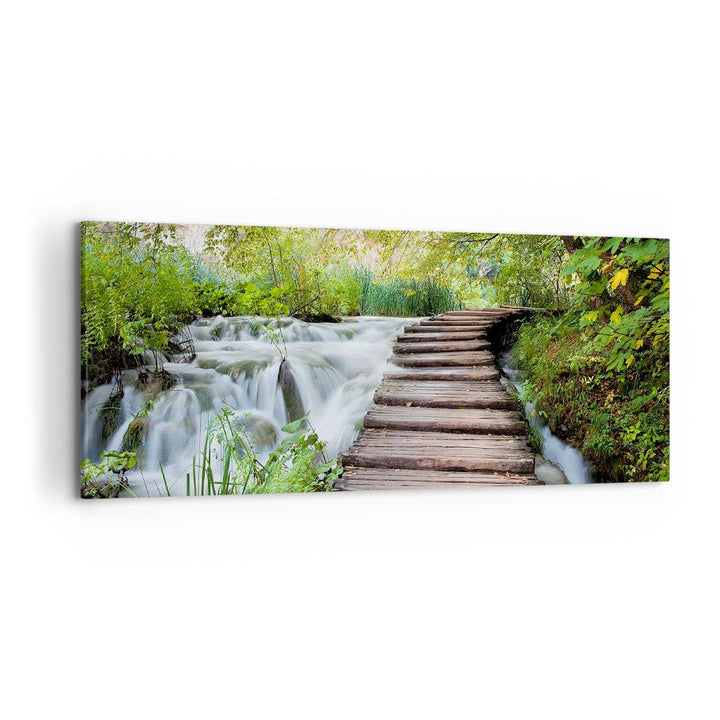 Wandbilder Dekoration Wohnzimmer Nationalpark Natur Kieselsteine Panorama Bilder auf Leinwand 120x50
