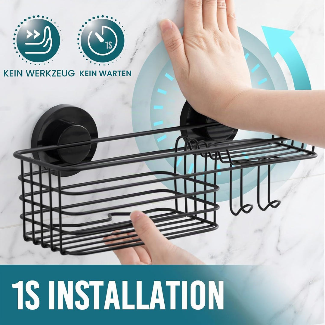 TAILI Duschablage Ohne Bohren Rostfreie Duschregale für die Dusche Grosse Kapazität Bad Organizer Oh
