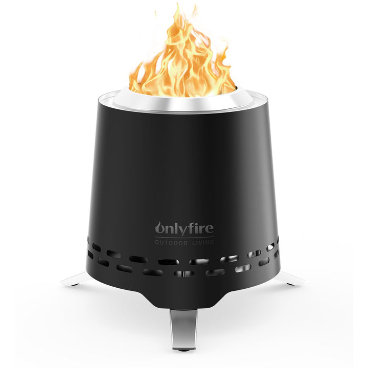 Onlyfire 16,5CM Tischfeuer, Outdoor-Tischkamin für Pellets Holz, Feuerstelle für Terrasse Balkon Gar