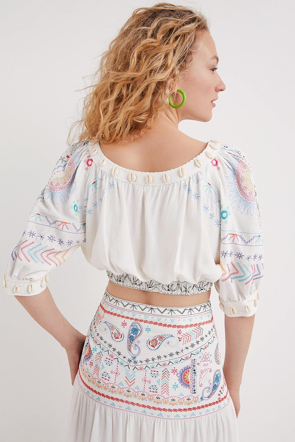 Desigual Damen Boho Bluse M Weiss, M Wei&#xDF;