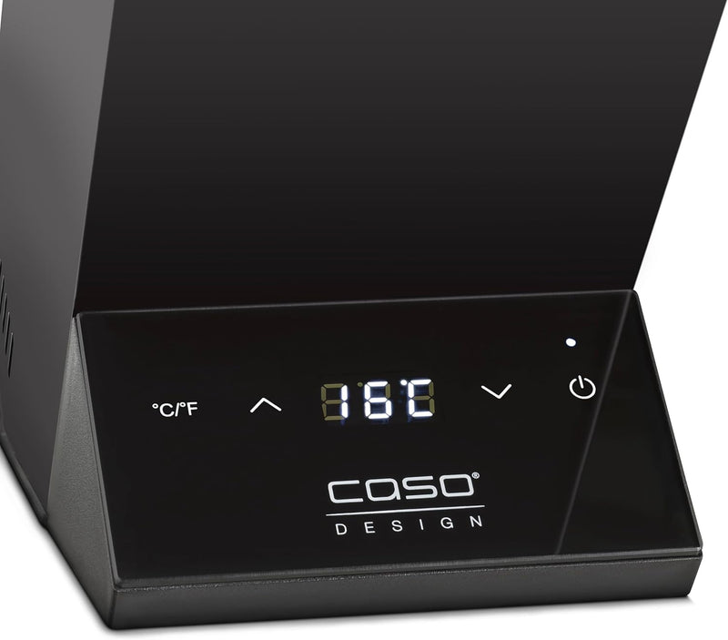 CASO WineCase One Black - Design Weinkühler für eine Flasche, Temperaturbereich von 5-18°C, für Flas
