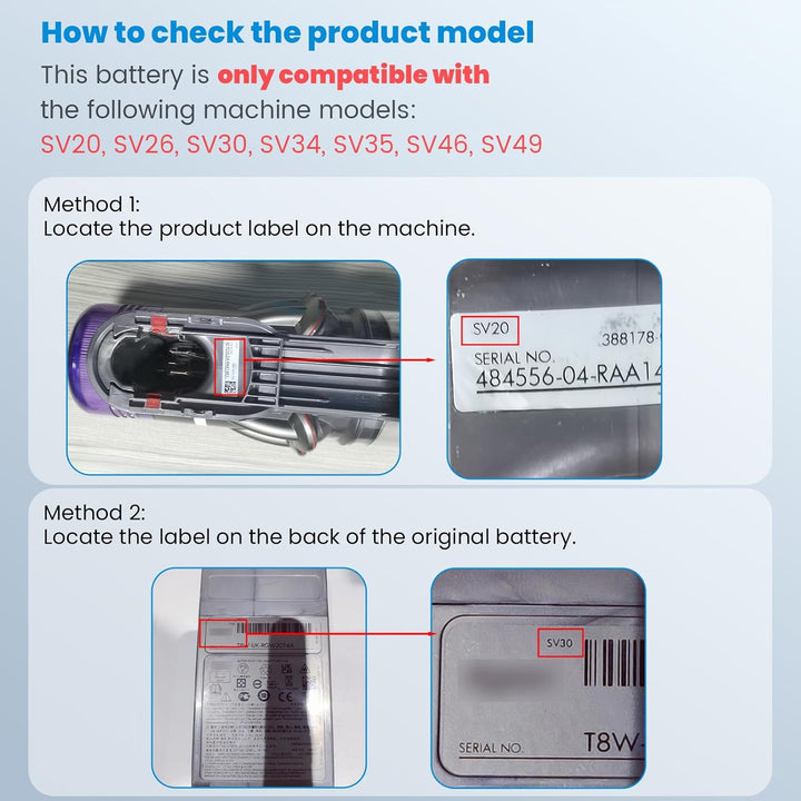 Click-In-Typ 3900mAh V12 Akku für Dyson, ASUNCELL 25,2V Ersatzakku für V12 Detect, V12 Detect Absolu
