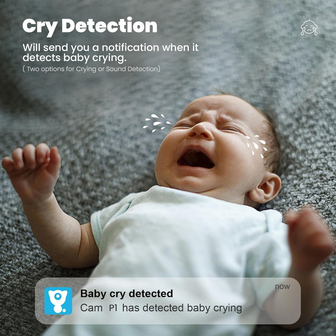 Little elf Überwachungskamera, [2022 Neu] Babyphone mit Kamera mit Bewegungserkennung, Nachtsicht, Z