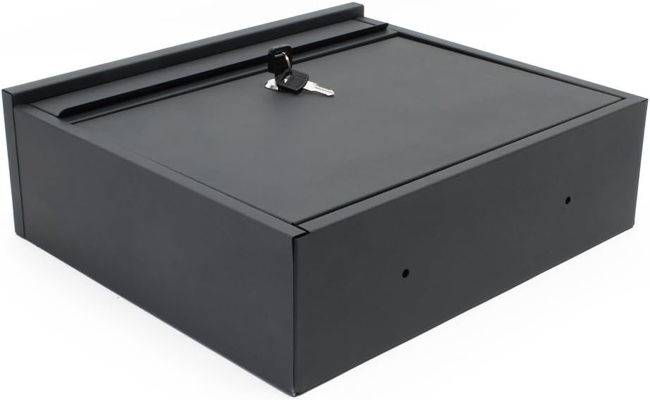 Wiltec Briefkasten V13 Anthrazit 360 x 105 x 315 mm, Wandbriefkasten mit Schloss und Klappe, Postkas