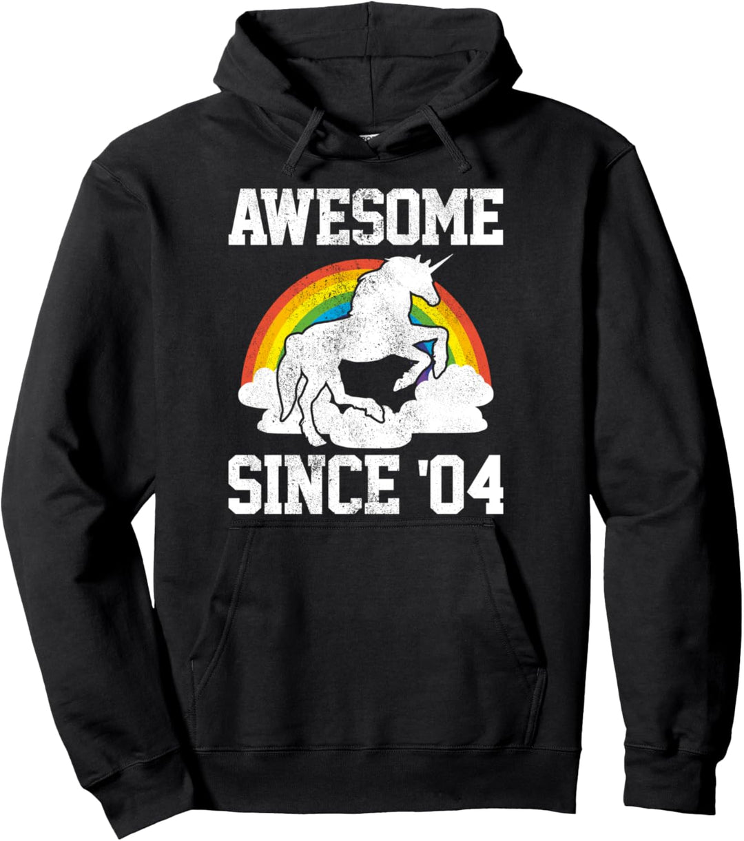 16. Geburtstag Geschenk Awesome Since 2004 Einhorn Spruch Pullover Hoodie
