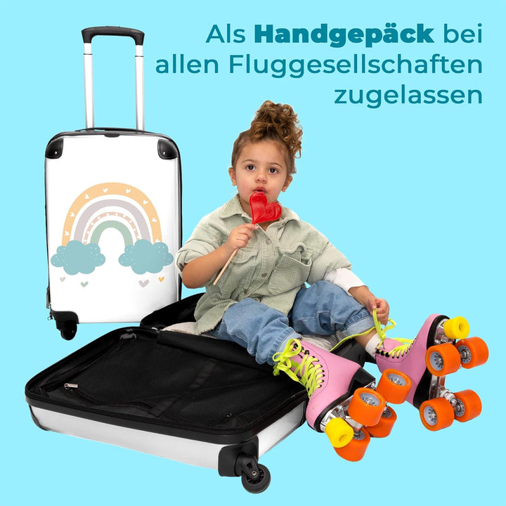 NoBoringSuitcases.com® Koffer Handgepäck - Kinderkoffer Mädchen, Reisekoffer Kinder, Leichtgewicht,