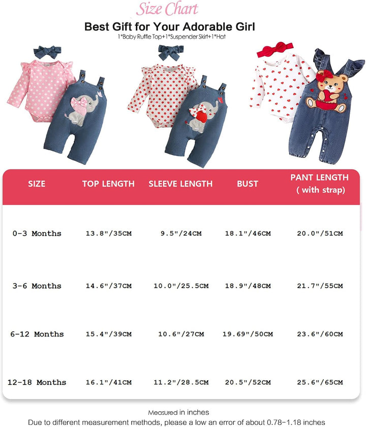 Baby Mädchen Kleidung Outfits Herbst Winter Niedlich Liebe Druck Strampler Cartoon Bär Overalls Hose