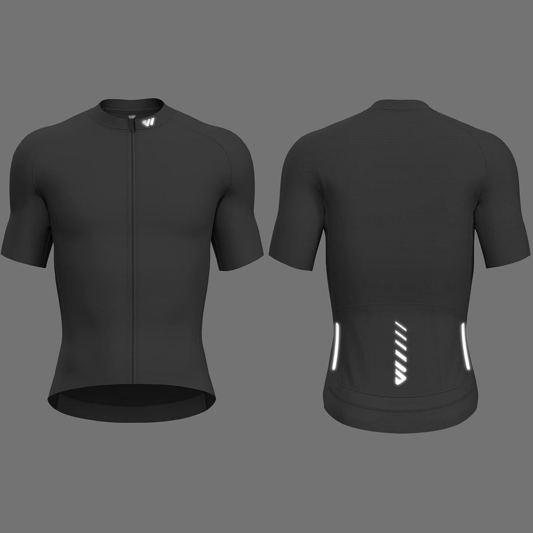 Lo.gas Radtrikot Herren Kurzarm, Rennrad Trikot Durchgehender Reissverschluss mit 3 Taschen M Kurzar