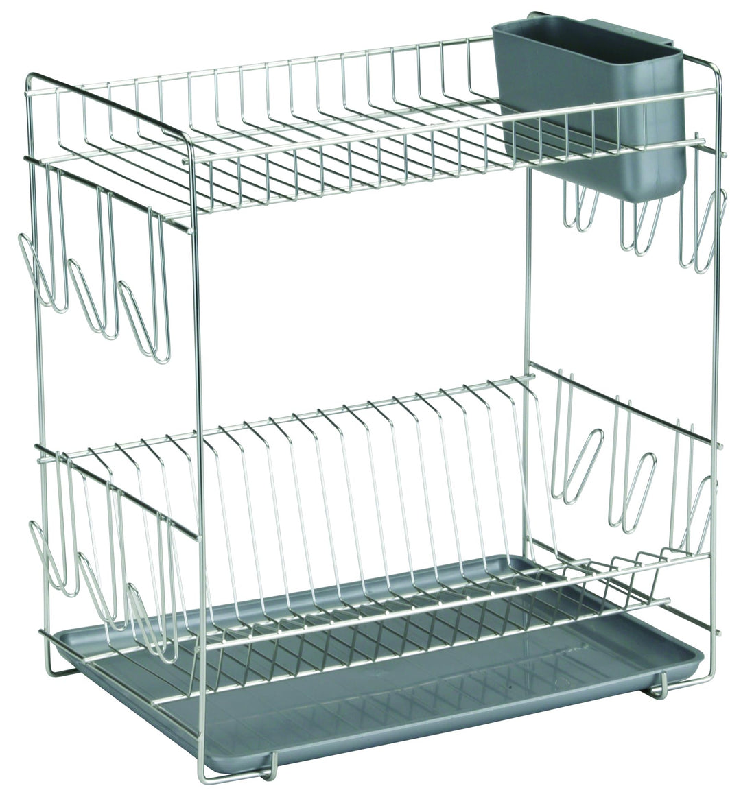 Sauvic Grosser Edelstahl-Geschirrabtropfer, 43x25x41,5 cm