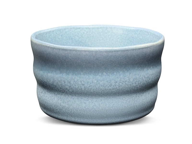 MAOCI - Matcha Tee-Schale Chawan aus Porzellan 350ml Eisblau handgefertigt