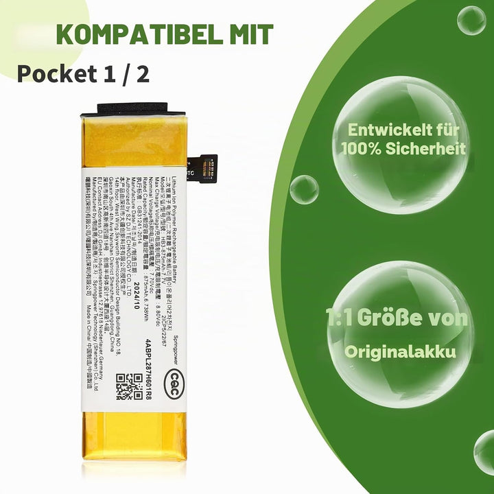 Neu HB3-875 Akku Ersatz Kompatibel mit osmo Pocket 1 Ersatzbatterie