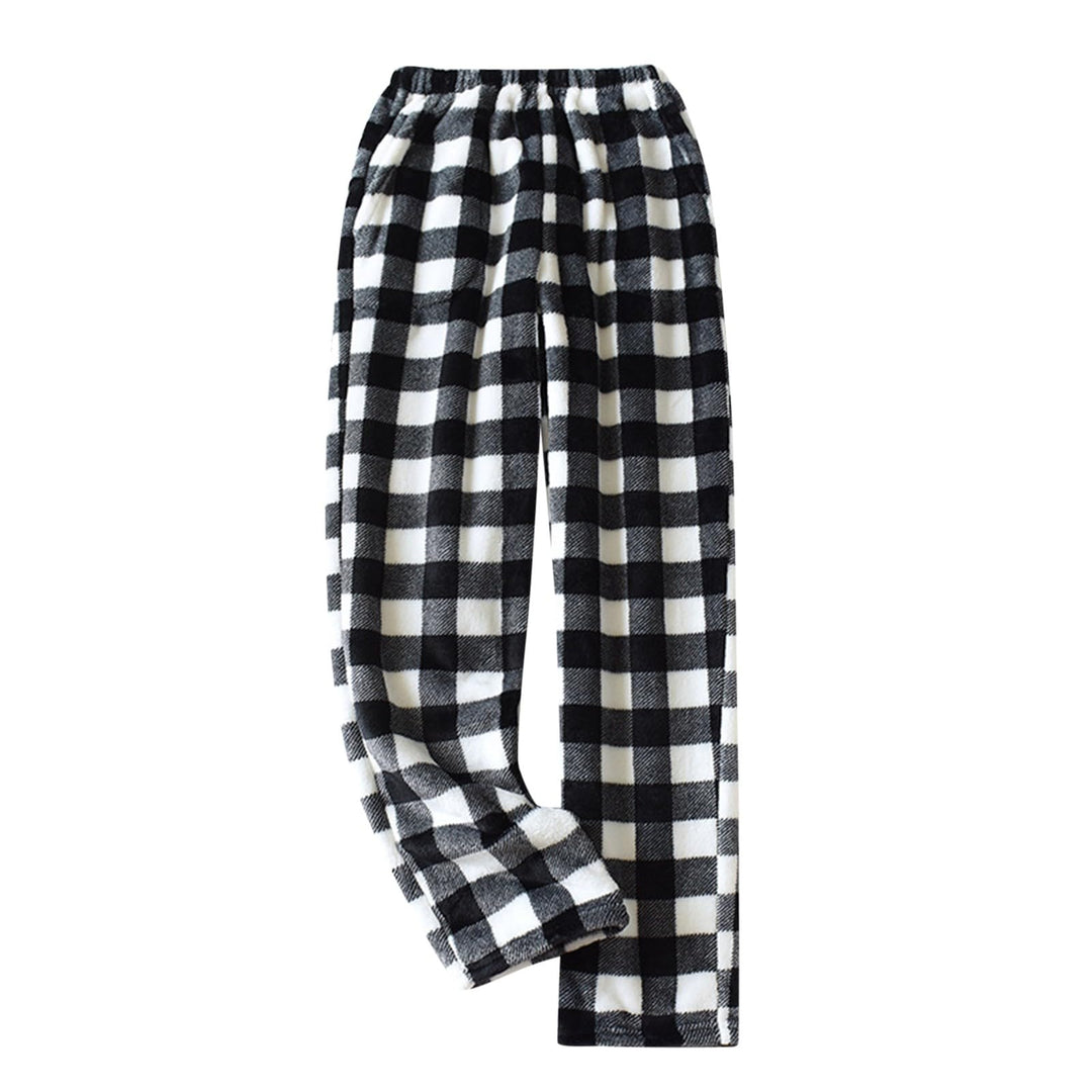 Generisch 2025 Fleece. Weiche Flanell-Pyjamahose Fleece mit Taschen Pyjama Damen Kurzarm Lange Hose