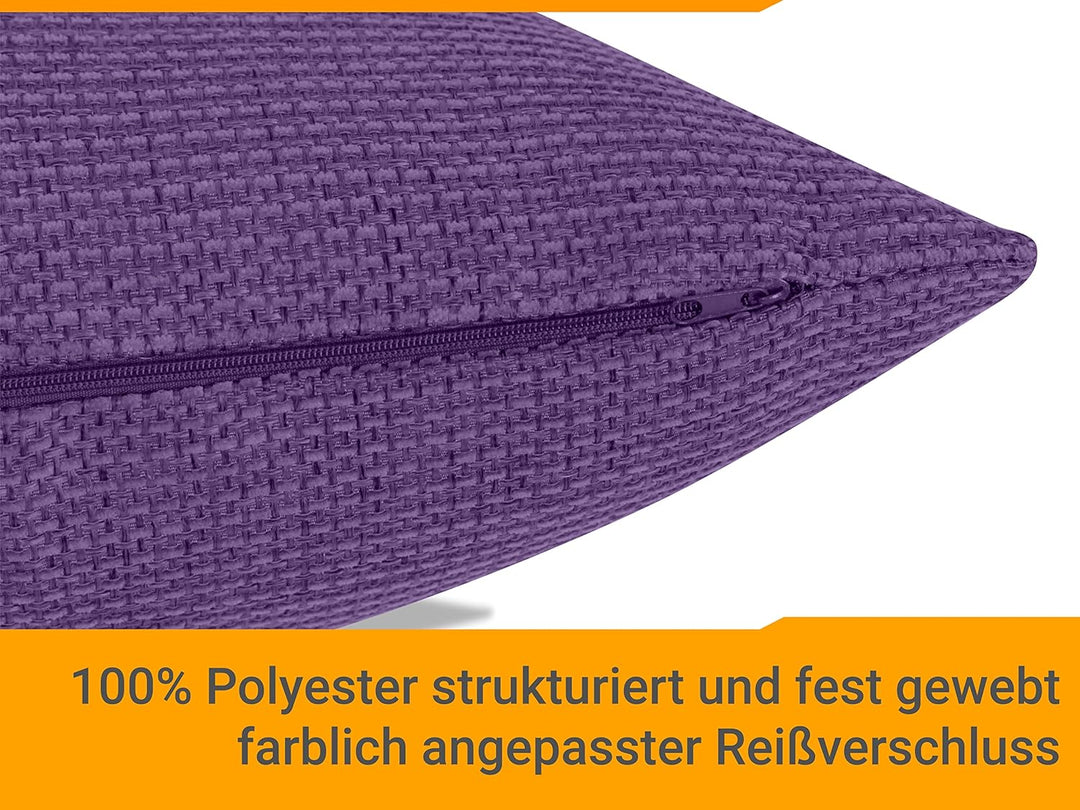 npluseins 2er Pack Kissenhüllen mit Struktur-Muster - Polsteroptik 617.767, 1 Pack (2 Stück) - Kisse