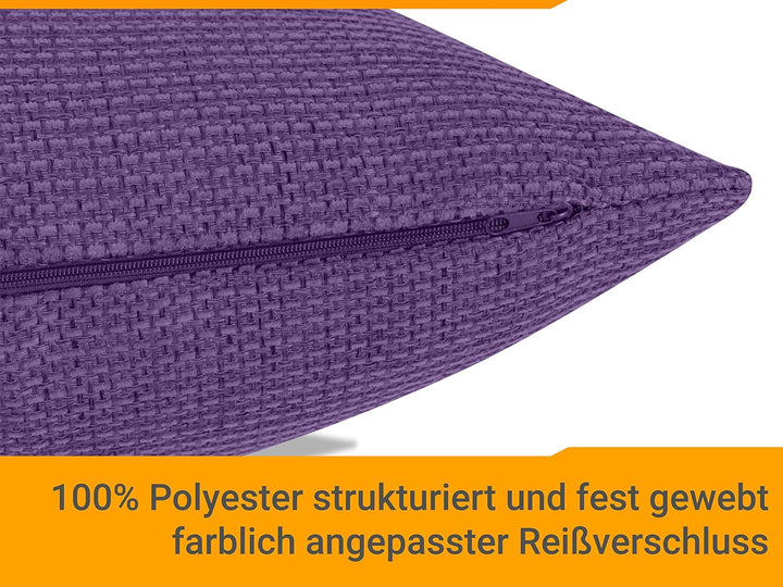 npluseins 2er Pack Kissenhüllen mit Struktur-Muster - Polsteroptik 617.767, 1 Pack (2 Stück) - Kisse