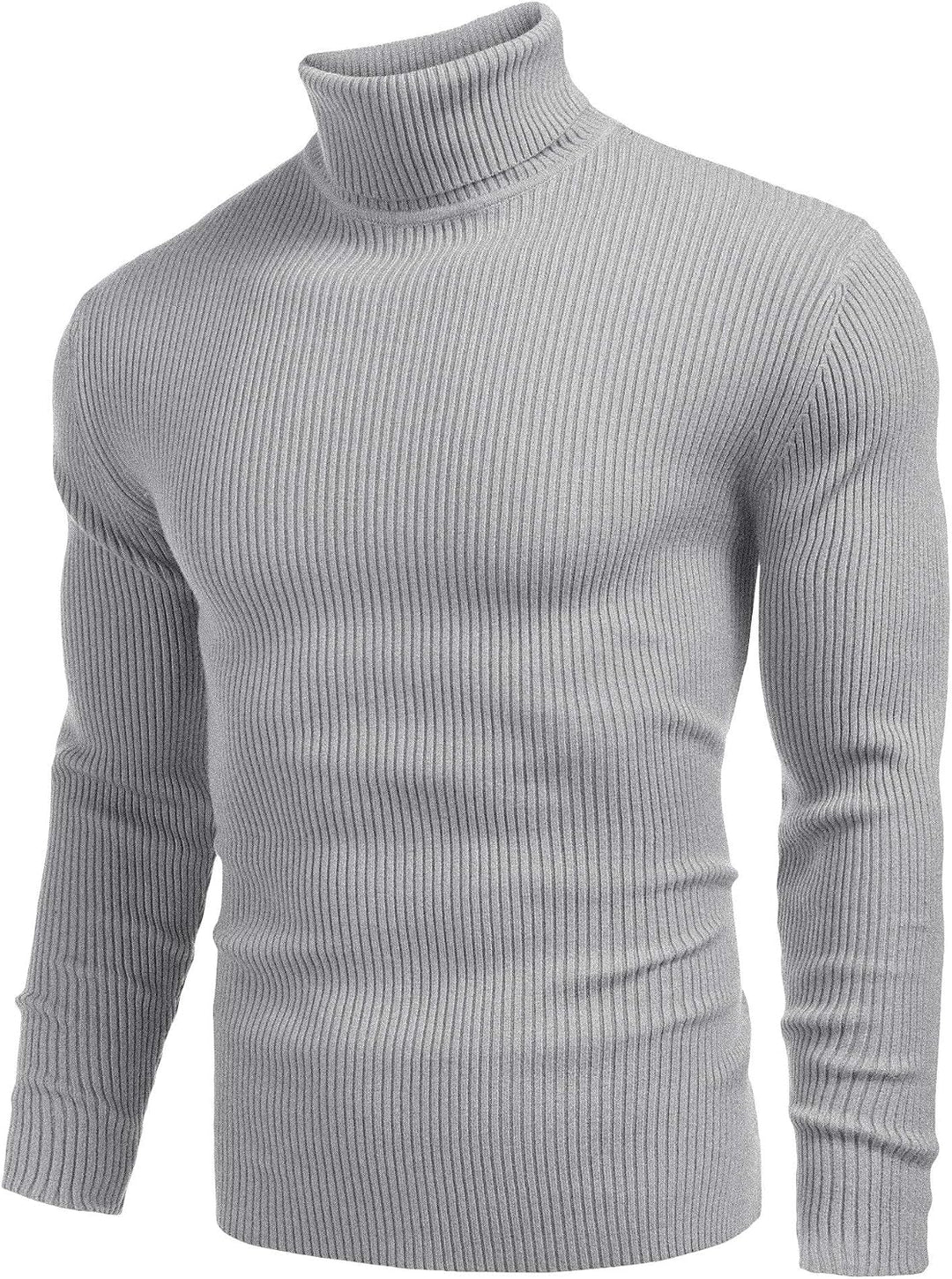 COOFANDY Herren Rollkragen Pullover Langarmshirt Feinstrick Sweater Rollkragen Freizeit Slim fit Bas