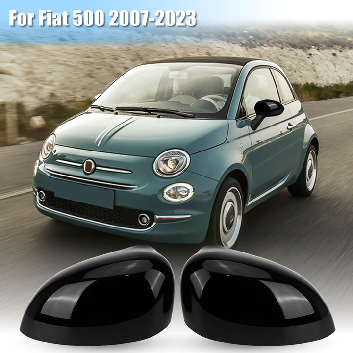 Opaltool 1 Paar Auto Rückspiegel Abdeckung Ersatz für Fiat 500 500C 500E 2007-2024, Aussenspiegel Sp