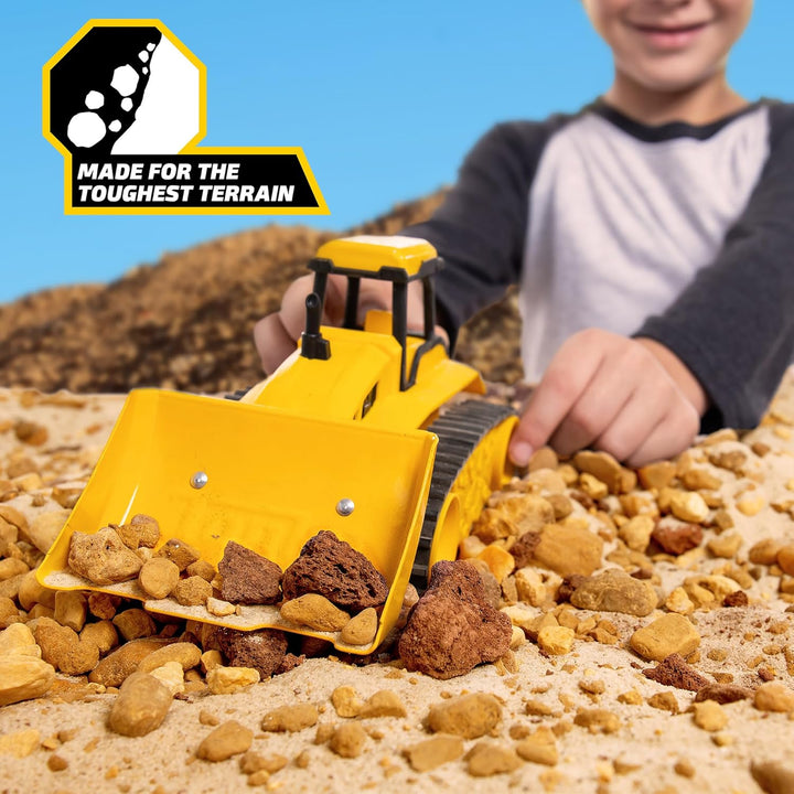 Tonka Basic Fun Mini Steel Classics Bulldozer – Stahlkonstruktion, Arbeitsteile, Realistische Lichte