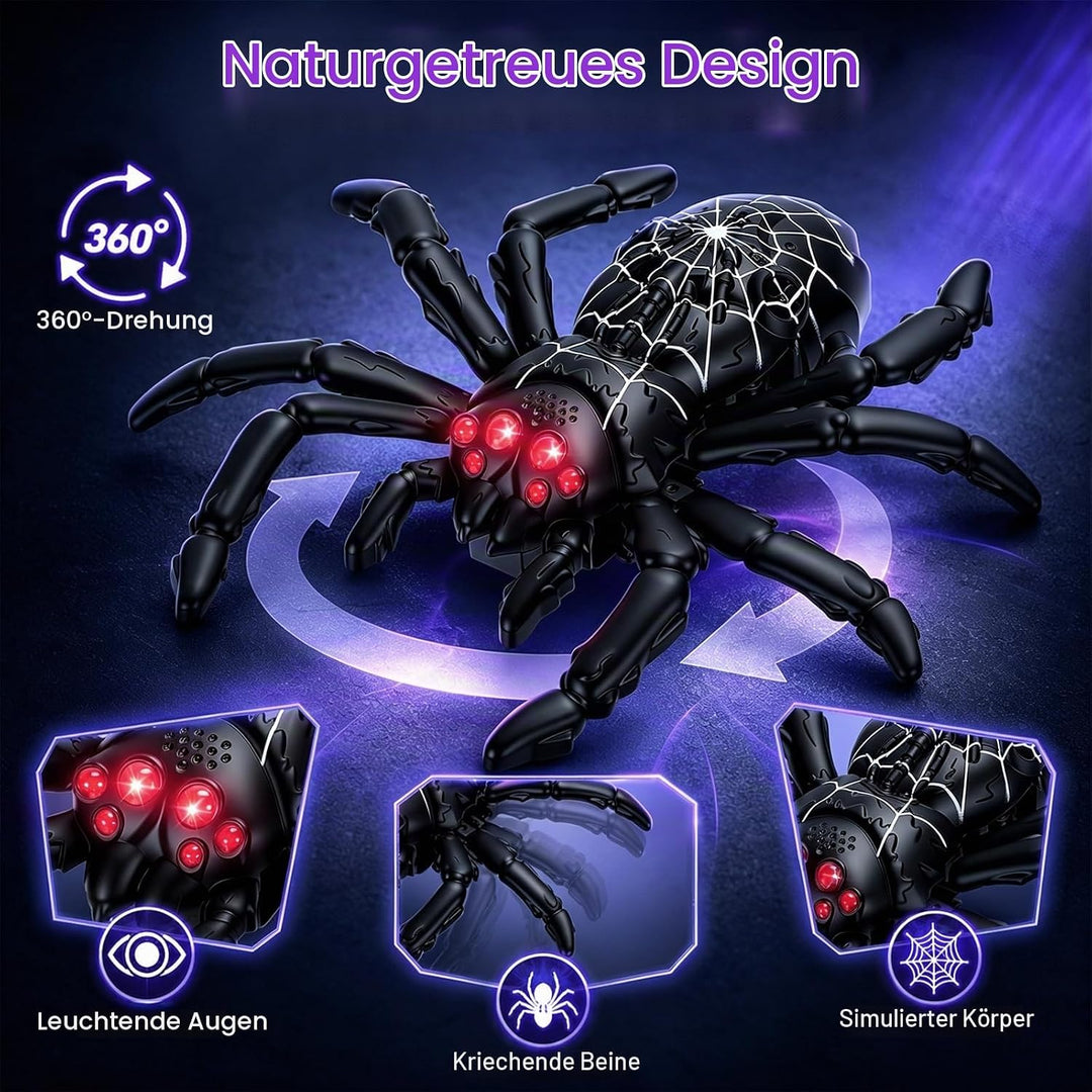 Ferngesteuerte Spinne Spielzeug Auto, RC Wandkletterspinne mit 360° Rotation, Stunt RC Auto zum Krab