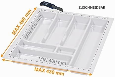 Alusfera Besteckkasten für Schubladen 50cm - Besteckeinsatz - Praktisch Schubladen Ordnungssystem -