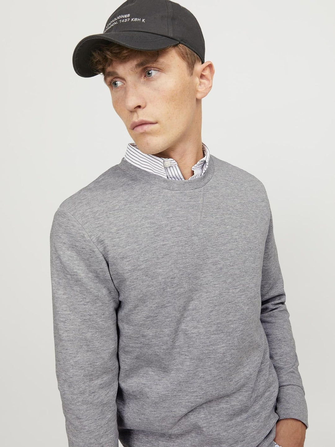 JACK & JONES Herren Jjebasic Sweat Crew Neck Noos Sweatshirt XS Light Grey Melange/Fit:reg, XS Light