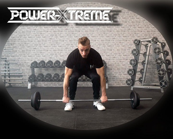 POWER-XTREME Langhantelstange 30mm Hantelstange | 167cm | 180cm | 195cm | gerändelte Griffflächen |