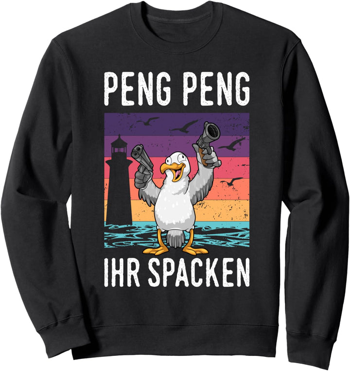 Moin Peng Peng ihr Spacken Moin Moin Möwe Digga Sweatshirt