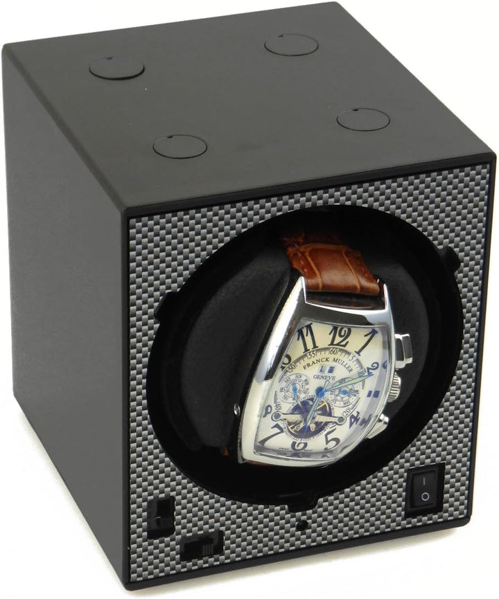 Erweiterbarer Uhrenbeweger für 3 Uhren Boxy CARBON EDITION PRO3 Base MED - Neueste Kollektion 2024