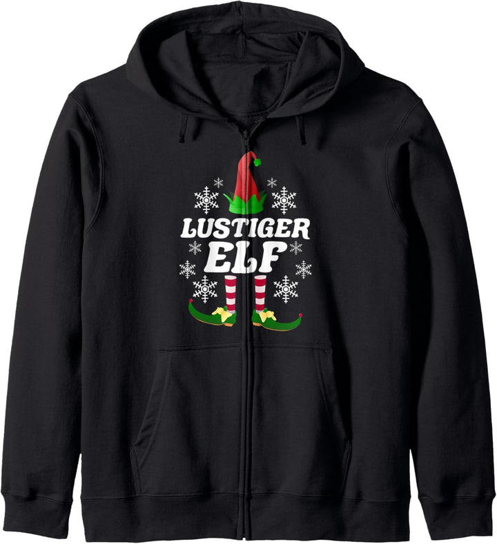 Lustiger Elf Elfen Familien Outfit Weihnachten Weihnachtself Kapuzenjacke