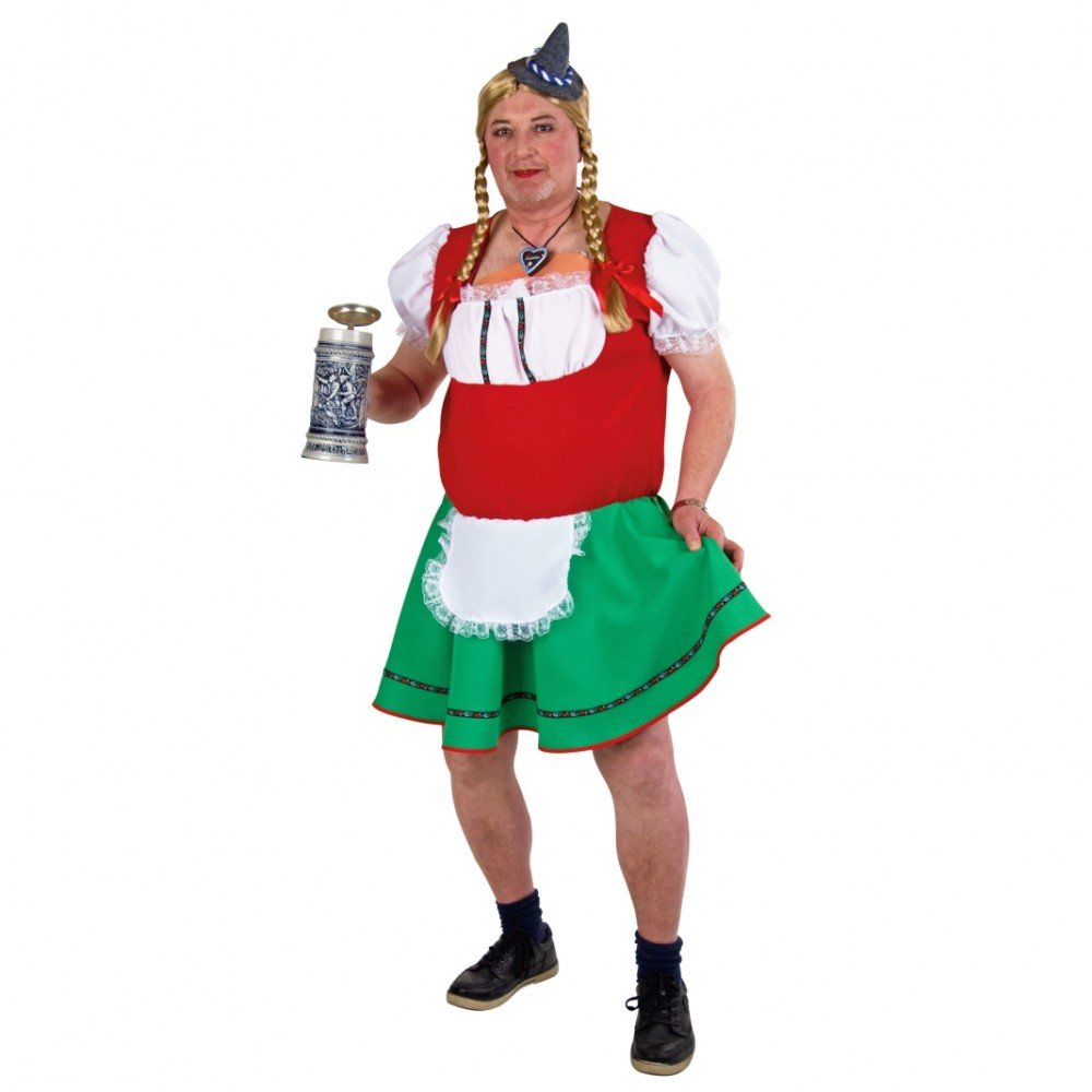 Festartikel Müller Herren Travestie Kostüm Dirndl Liesl zu Karneval Fasching Gr.56/58