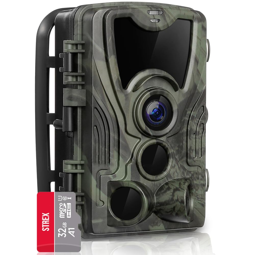 Strex Wildkamera mit Nachtsicht und WLAN - 120 MP 4K Ultra HD - Wasserdicht - Inkl. 32 GB SD
