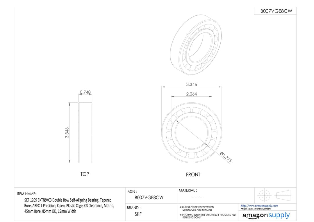 SKF Pendelkugellager 1209 EKTN9/C3