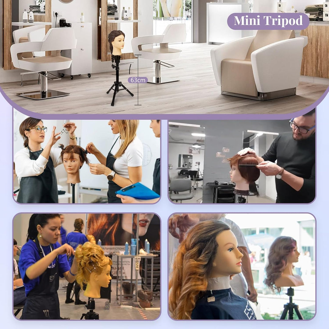 Neverland Friseur Übungskopfhalter Übungskopfständer Übungskopf Dreibein Stativ Salon Neu