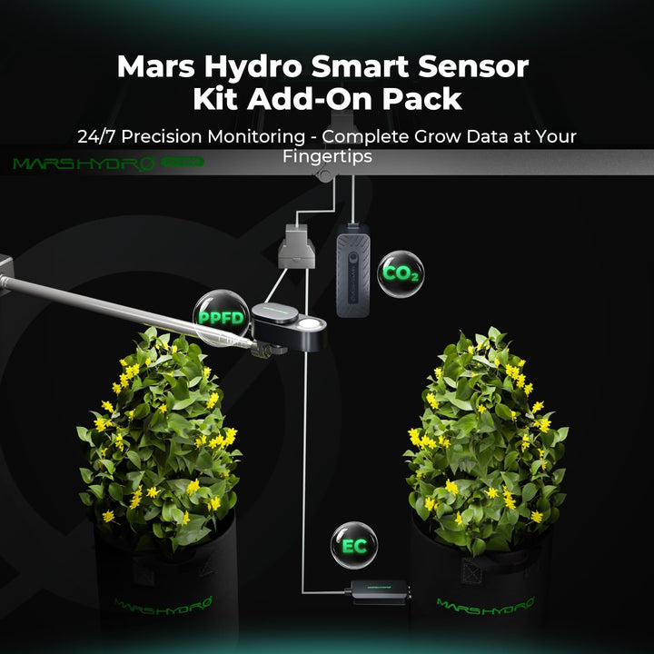 MARS HYDRO Pflanzensensor Kit: PPFD-, CO₂- und Bodensensoren | für iControl &amp; iHub-Pro Präzises Umwe