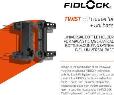 Fidlock Twist Uni Connector m. Uni Base Magnetischer Fahrrad Flaschenhalter Fahrrad Trinkflasche Fah