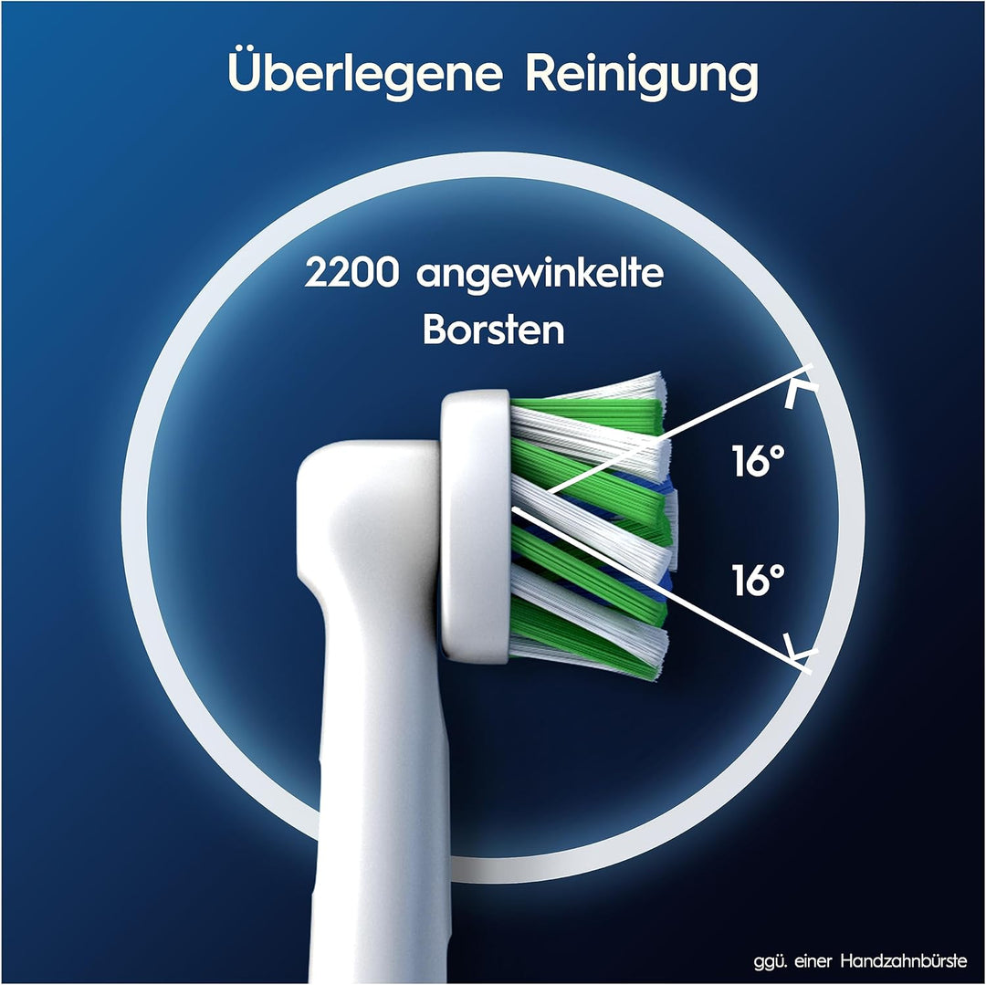 Oral-B Pro CrossAction Aufsteckbürsten für elektrische Zahnbürste, 16 Stück, überlegene Zahnreinigun