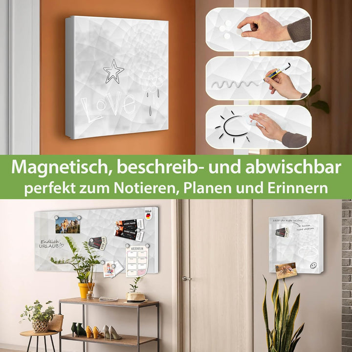 banjado Grosser Schlüsselkasten Metall - Schlüsselbox 30x30cm mit 32 Haken - Schlüsselkasten modern