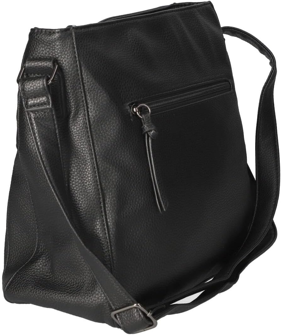 Rieker Damen H1481 Umhängetasche Schwarz, Schwarz