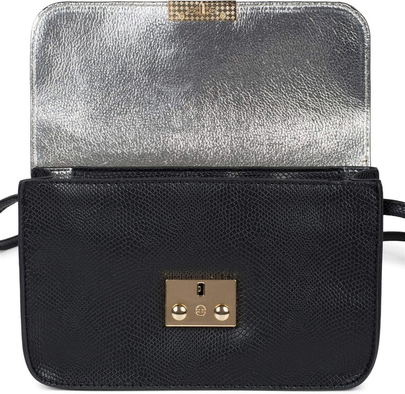 styleBREAKER Damen Crossbody Clutch in Schlangen Optik, Umhängetasche, Schultertasche, Tasche 020122