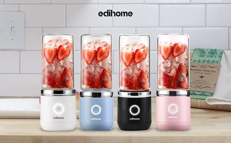 Edihome, Smoothie Maker to Go, Blender, für Shake, Smoothie, Gemüse und Obst, Elektrischer Mini Mixe