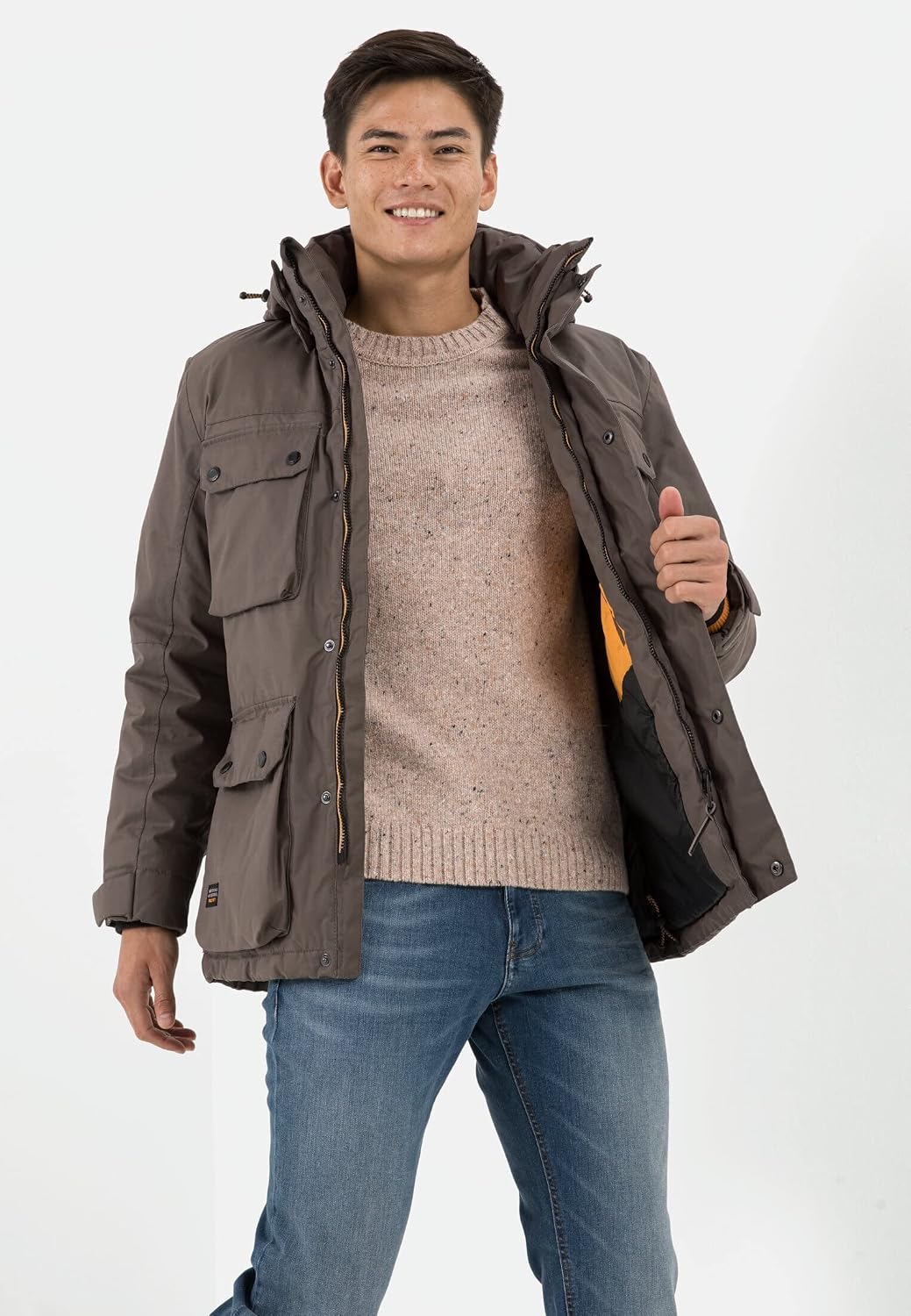 camel active Herren Jacket 28 Dark Brown, 28 Dark Brown