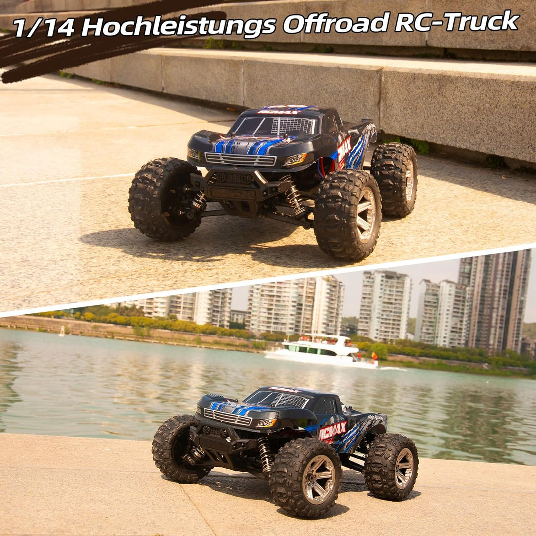 dexinco 1/14 Ferngesteuertes Auto, RC Auto,38 km/h Hochgeschwindigkeits, Wasserdichter 4x4 RC Monste